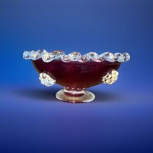 Red Glass‎ Candy Dish